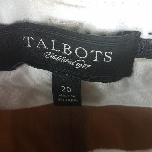 Talbots Womens Heritage Beige Pants Plus Size 20 - Picture 3 of 4